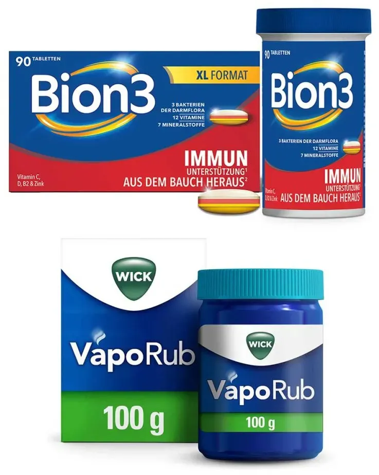 Bion 3 Immun Tabletten 90 Stk + Wick Vaporub Erkältungssalbe 100