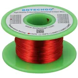 BNTECHGO 24 AWG Magnet Wire - Enameled Copper Wire - Enameled Magnet Winding Wire - 4 oz - 0.0221" Diameter 1 Spool Coil Red Temperature Rating 155°C Widely Used for Transformers Inductors