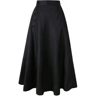 Reminisce Boutique Edwardian Leinenrock Suffragette, Schwarz, 36 - 36
