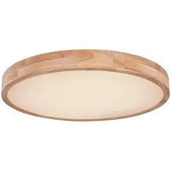 Rainer Deckenleuchte Metall Holzoptik, Led