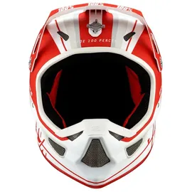 100% Status Downhillhelm Topenga Red / White XL