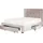 Beliani Bett mit Schubladen Samtstoff LIEVIN 140 x 200 cm Beige