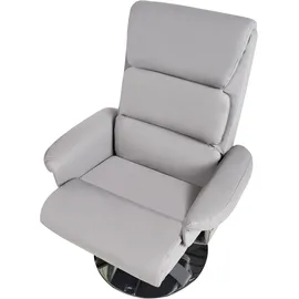 Beliani Fußhocker Kunstleder 76 x 100 x 0 cm Grau/Silber