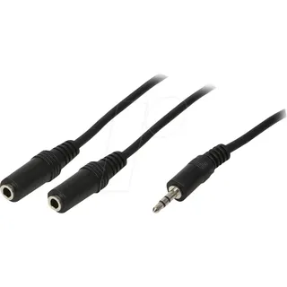 Logilink Audio-Splitter Mini-Phone Stereo 3,5mm (M) - Mini-Phone Stereo 3,5mm (W) 0,20m