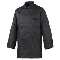 Exner 216 - Kochjacke langarm, mit Druckknöpfen : schwarz 65% Polyester 35%Baumwolle 220 g/m2 S