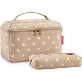 Reisenthel beautycase Set metallic dots Coffee - Unser Geschenkset aus Beautycase und rechteckiger Tasche Feiertage!