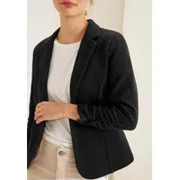 STREET ONE Basic Blazer mit Raffungen - Schwarz