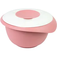 Westmark Rührschüssel mit zweigeteiltem Deckel 3,5 l, rosa/weiß, 3155227P