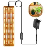 MUPOO Pflanzenlampe Vollspektrum LED-Pflanzenleuchte,Dimmbar Grow Light,Timer,ohne Bohren, Sonnenlicht, LED fest integriert, Einfach Montage für Zimmerpflanzen,Gemüse & Hydrokultur Ein Modul,150 LEDs