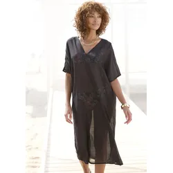 Longtunika LASCANA, Damen, Gr. 38, schwarz, Obermaterial: 100% Polyester, Tuniken