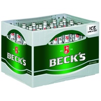 BECK'S Ice Lime & Mint Flaschenbier, MEHRWEG im Kasten, Biermischgetränk Bier (24 x 0.33 l)