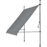 pro.tec Klemmmarkise Stem 200 x 120 cm mittelgrau