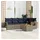 vidaXL Gartensofa-Set 6-tlg. grau Polyrattan