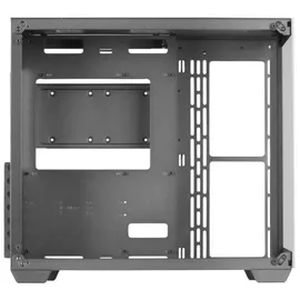 Mars Gaming MCV4 Schwarz, Custom XXL E-ATX Gaming Tower, Rahmenloses Front und Seitenfenster Gehärtetem Glas, Modularer Doppelkammerrahmen