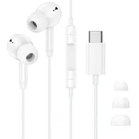 USB C Kopfhörer mit Kabel für Google Pixel 10 9 8 7 6, In-Ear-Kopfhörer USB C mit Mikrofon und Lautstärkeregler, Kopfhörer USB Typ C für Samsung Galaxy S25 S24 A56 A36 A16