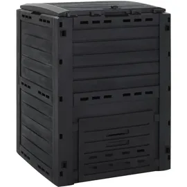 vidaXL Gartenkomposter Schwarz 280 L Polypropylen