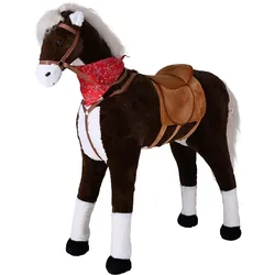 Stehpferd KNORRTOYS "Winnie", braun, Stehtiere, KinderB:26cm H:105cm L:97cm, Polyester, mit Sattel, Zaumzeug und Halstuch, B:26cm H:105cm L:97cm