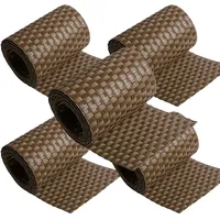 nyvi Sichtschutzstreifen 255 x 19 cm Braun Polyrattan 5 St.