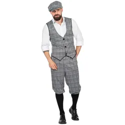 20er Jahre Outfit Kostüm für Herren kariert - 54