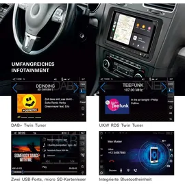 Zenec Z-N538 2-DIN Autoradio/Infotainer mit 17,1 cm / 6,75" Touchscreen, DAB+, Wireless Android Auto/Apple CarPlay