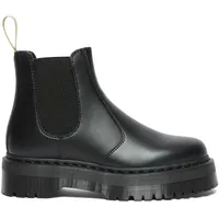 Dr. Martens Chelseaboots DR. MARTENS "2976 Quad", Damen, Gr. 43, schwarz, Lederimitat, casual, Schuhe, Schlupfstiefelette mit Stretcheinsatz, Plateau, Boots