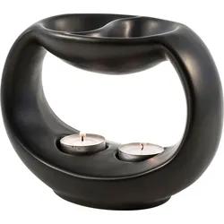 Duftlampe PAJOMA "Yang", schwarz, B:10cm H:14cm Ø:10cm, Keramik, Duftlampen, hochwertige Verarbeitung