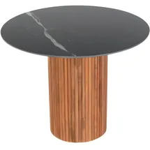 JVmoebel Runder Esstisch 100 x 75 cm schwarz