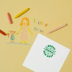 Muttertag Holzstempel - Beste Mama der Welt (Ø 40 mm)