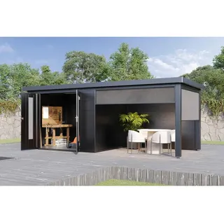 Wolff Finnhaus Sonnenrollo 24 für Premium Metall Gartenhäuser