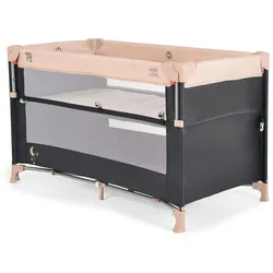 Moni Reisebett Next Level, 2 Ebenen, Matratze, Seite zum klappen, Beistellbett beige