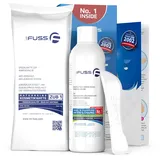 Mr. Fuss® No. 1 - Plus Pack Basic - Klein, Nagelhaut- Hornhautentferner Sparpaket 3 tlg. Aktiv-Lösung Schnell & Stark erweichend - 200 ml, Watte, Schaber