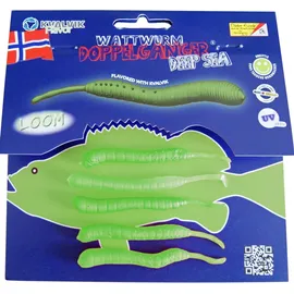 Dieter Eisele Wattwurm Doppelgänger Deep Sea 8cm - 5 Gummiwürmer, Farbe:Wattwurm grün