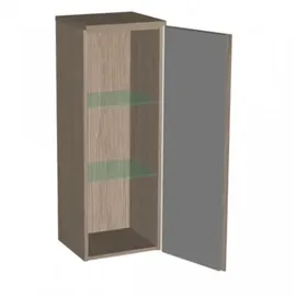 Burgbad Yumo Halbhoherschrank, Anschlag links, eine Tür, Breite: 352mm, Griff G0179, UHDF035LF3193G0179, Farbe: Weiß Hochglanz Acryl / Weiß Hochglanz Melamin