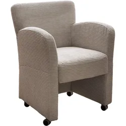 Sessel EXXPO - SOFA FASHION "Intenso, Loungesessel, modern, wahlweise in Leder oder Textil", beige, B:66cm H:83cm T:66cm, NaturLeder, Strukturstoff (Zusammensetzung: Polyester 100%), Luxus-Microfaser (Zusammensetzung: Aufgeflockte 100% Polyester Schicht mit Prägung), Cord (Zusammensetzung: Polyester 100%), Sessel, Einzelsessel Esszimmersessel, hohe Bodenfreiheit, frei im Raum stellbar, hoher Sitzkomfort