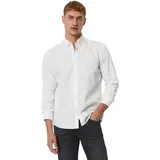 Marc O'Polo Langarmhemd regular fit aus Bio-Baumwolle, Button-down-Kragen, mit Struktur weiß,