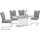 hom'in CAMRON 90 x 76,2 x 180-220 cm grau/weiß