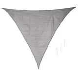 Royal Gardineer Sonnensegel für Terrasse und Garten, dreieckig, 3 x 3 x 3 m, grau
