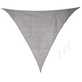 Royal Gardineer Sonnensegel für Terrasse und Garten, dreieckig, 3 x 3 x 3 m, grau