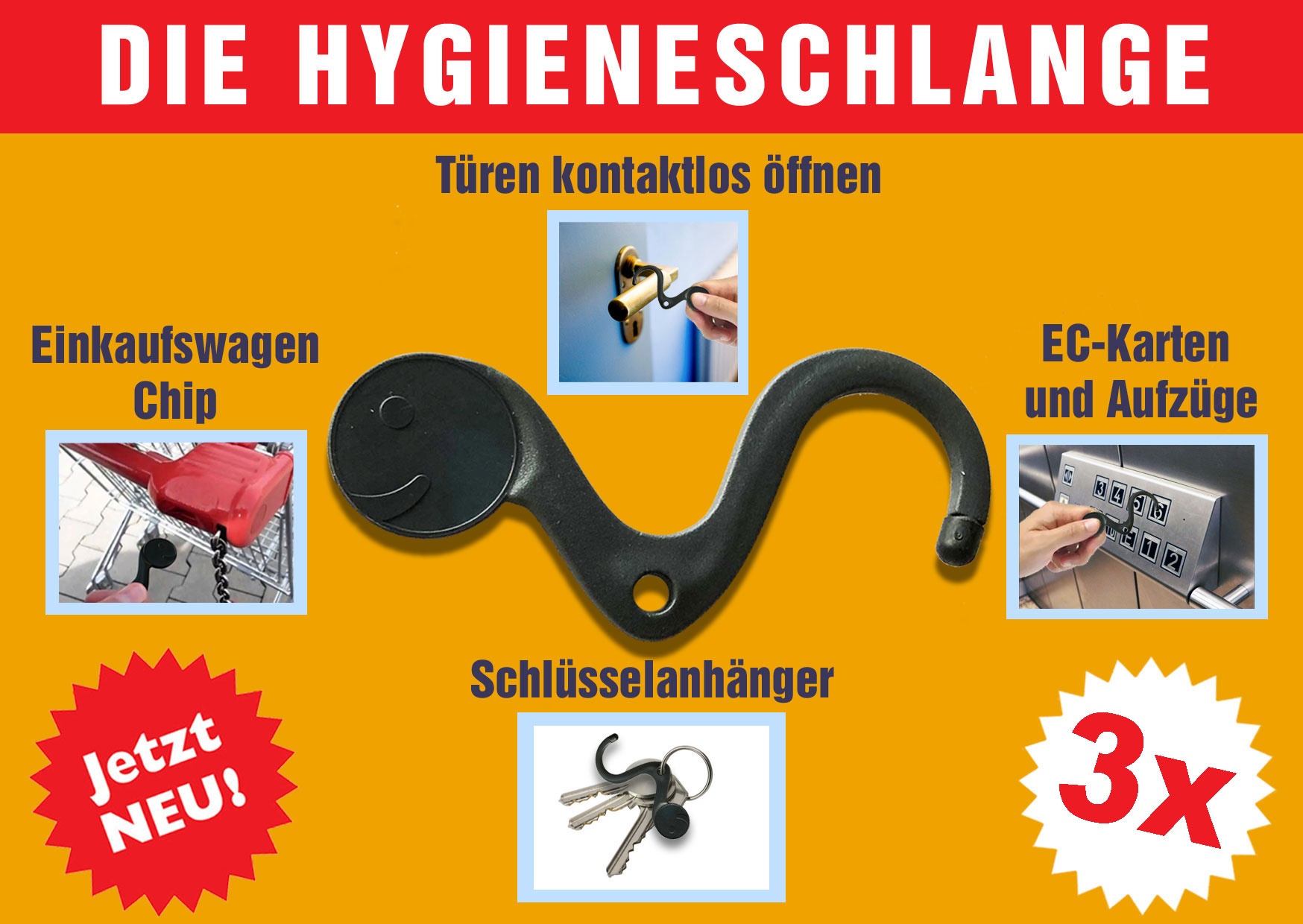 3 x Hygieneschlange - PA122