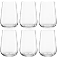 LEONARDO HOME Paladino Trink-Gläser, 6er Set, Spülmaschinenfeste Wasser-Becher aus