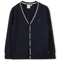 BOSS für Jungen. J52005 Marineblaue Strickjacke (6años= 114cm), Lässig, Baumwolle, Kinderbekleidung
