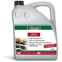 MATHY Motoröl MATHY SAE 5W-40 Performance VX4 5,0 l, (1-tlg), Synthetisches HC-Motorenöl