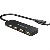 4-Buchsen USB-Hub, sehr dünn, tragbar, USB Splitter für iMac Pro, MacBook Air, Mac Mini/Pro, Surface Pro, Notebook PC, Laptop, USB-Sticks und mobile HDD