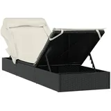 vidaXL Sonnenliege 213 x 63 x 97 cm Schwarz