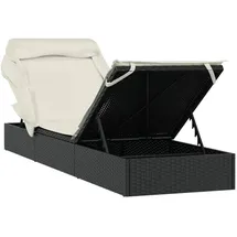 vidaXL Sonnenliege 213 x 63 x 97 cm Schwarz