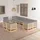 vidaXL 9-tlg. Garten-Lounge-Set mit Kissen grau
