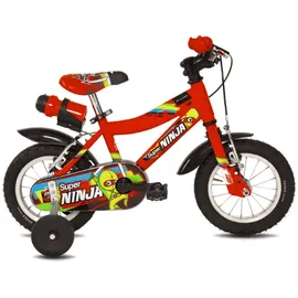 Myland Kinderfahrrad Super Ninja 14' Rot mit Stahlrahmen und V-Brake