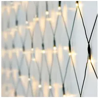 Spetebo LED Lichternetz 1,5 m mit 100 LED in warm weiß - mit Netzstecker - Garten Deko Lichervorgang