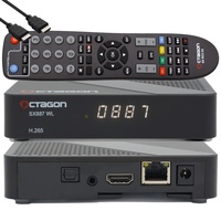 OCTAGON SX887 HD WL H.265 IP HEVC Smart Set-Top TV Box - Player, FTA Mediathek, DLNA, YouTube, Web-Radio, iOS & Android App, USB für Externe Festplatte, gratis EasyMouse HDMI-Kabel, 150Mbit WiFi