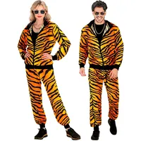 W WIDMANN MILANO Party Fashion - Kostüm Trainingsanzug, Tiermuster, 80er Jahre Outfit, Jogginganzug für Karneval & Party
